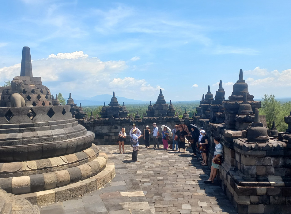 Borobudur Temple Candirejo Village on Horse Cart
